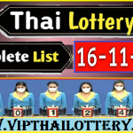 Thai Lottery 16 November 2023 Winner Live Chart