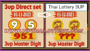 Thai Lottery 3up Direct Set Master Digit Touch Formula 01-12-2023