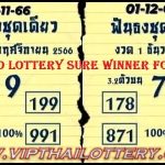 Thai Lottery Down Master Touch Paper Single Digit 01-12-2023