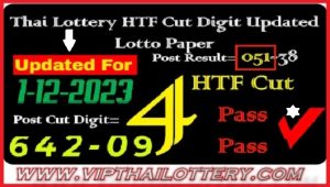 Thai Lottery HTF Cut Digit Pass Paper Updated 1st December 2023