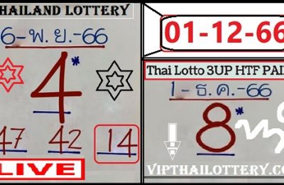 Thai Lotto 3UP HTF Pair Total Formula Staight Set 01-12-2023