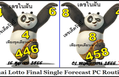 Thai Lotto Final Single Forecast PC Routine 16-11-2023