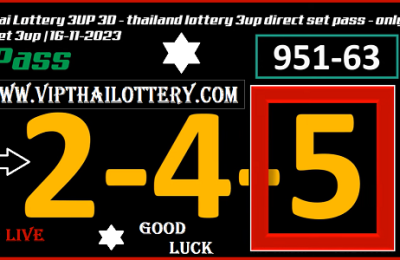 Thailand Lottery 3D Direct Set Pass 16th November 2023