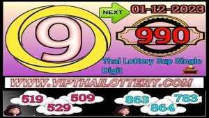 Thailand Lottery 3up Magic Win Tip Single Digit 1st December 2023