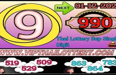 Thailand Lottery 3up Magic Win Tip Single Digit 1st December 2023
