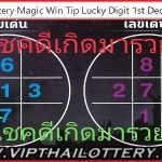 Thailand Lottery Magic Win Tip Lucky Digit 1st December 2023