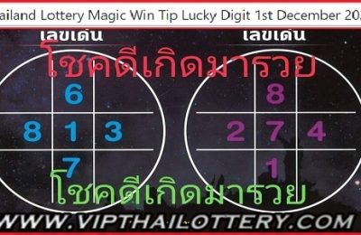 Thailand Lottery Magic Win Tip Lucky Digit 1st December 2023