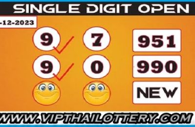 Thailand Lottery Single Digit Open 100% Non Miss Total 1st December 2022