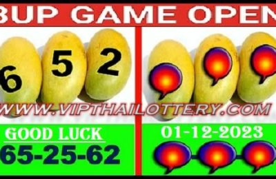 Thailand Lotto 3up Only One Hit Set Open 3d Game 01-12-2566