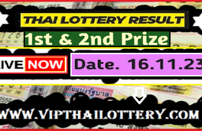 Thailand Lotto Result First Prize Jackpot 16.11.2023
