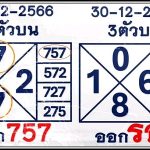 Thai Government Lotto HTF Single Final Digit Hot Pair 30-12-2023