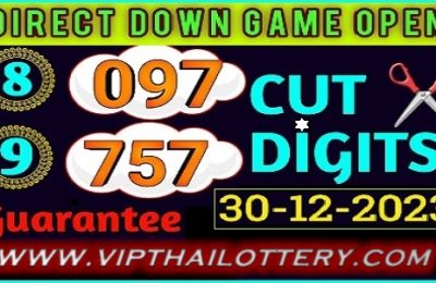 Thai Lotto Cut Digits Direct Down Game Guarantee 30-12-2023