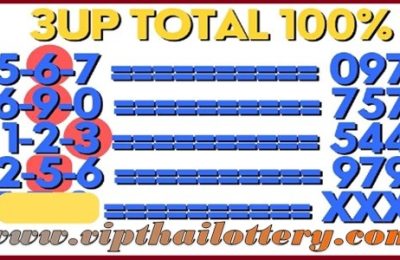 GLO Thai Lotto 3up Total 100% Single Pass Route