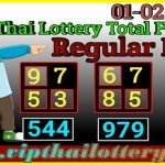 Thai Lottery 3UP Direct Total Regular Pass Formula 01-02-2024