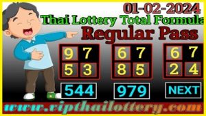 Thai Lottery 3UP Direct Total Regular Pass Formula 01-02-2024