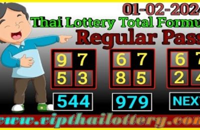 Thai Lottery 3UP Direct Total Regular Pass Formula 01-02-2024