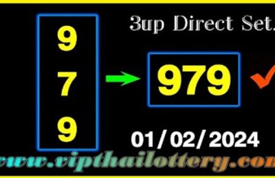 Thai Lottery 3up 100% Direct Set wining chance 01/02/2567