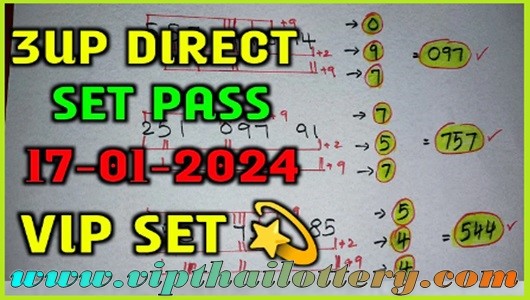 Thai Lotto HTF VIP Direct Set Forecast Tricks 17th January 2024