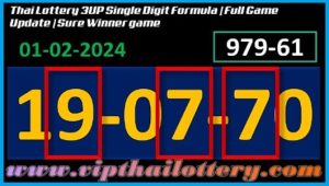 Thai Lottery Single Digit Sure Winner Game Update 01-02-2024