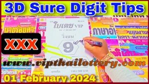 Thai Lottery Sure Number 3D Total Win Digit 01 February 2024