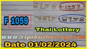 Thai Lottery First Single Forecast PC Routine Formula 01-02-2024