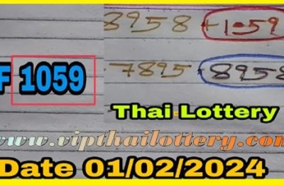 Thai Lottery First Single Forecast PC Routine Formula 01-02-2024
