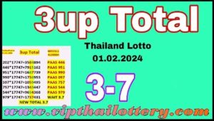 Thailand Lotto Saudi Arabia Pairs 3up Total Tips 01 February 24