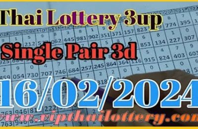 3D Thai Lottery Single Pair Route Chart Tips 16/02/2024