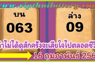 Bangkok Thai Lotto Down Set Total Touch Game 16/FEB/2567