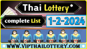 Thai Lottery Online Complete List Full Result Chart 01.02.2024