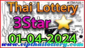 Thai Lotto 3 Star Non-Missed Total Win Tips 01-04-2024