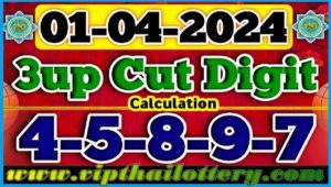 Thailand Lottery 3up Cut Pairs Digit Post Result 01-04-2024