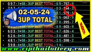 Thai Lottery 3up Total Pass Single Number Giveaway 02.5.2024