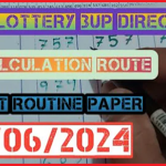 Thai Lottery 3D Chart Route Calculation Open Paper 01/6/2024