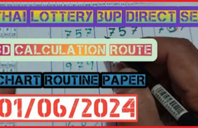 Thai Lottery 3D Chart Route Calculation Open Paper 01/6/2024