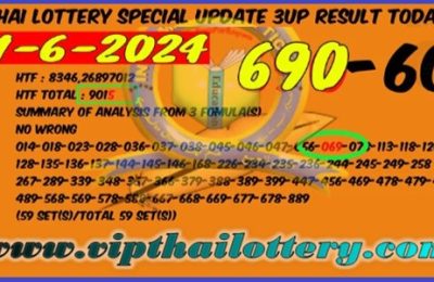 Thai Lottery 3UP Non Miss Formula Special Update 01-6-2024