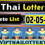 Thai Lottery Online Complete List Full Result Chart 02.05.2024