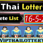 Thai Lottery Online Complete List Full Result Chart 16.05.2024