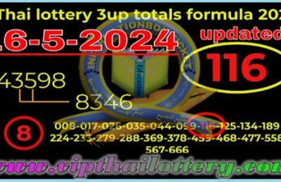 Thailand Lottery 3up Totals Square Root Formula Update 16.5.2024