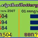 3D Thai Lottery 2up Sure Non-Miss Vip Formula 01-07-2024