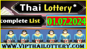 Thai Lottery Online Complete List Full Result Chart 01-07-2567