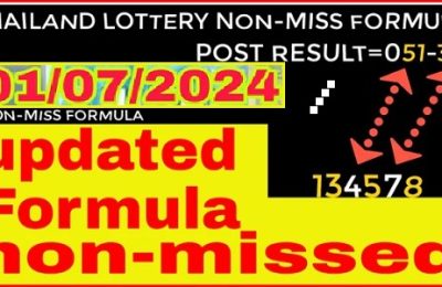 Thailand Lottery Non-Miss Formula Updated 01-07-2024