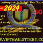 3D Thailand Lottery HTF 2 Down Today Win Result 16-7-2567