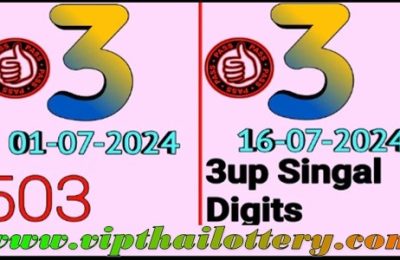 Thai Lottery 3up Pair Down Single Digit Open 16/7/2024