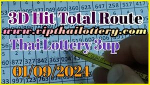 Thailand Lottery 3D Hit Set Chart Route Calculation 01-9-2024