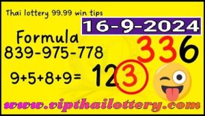 Thai Lottery 99.99% Win Tips Cut Pair Result 16-09-2567