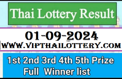 Thai Lottery Result Full Winner List 01-09-2024