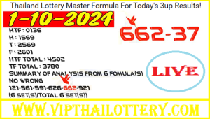 Thailand Lottery Master Formula Today Results 1st October 2024