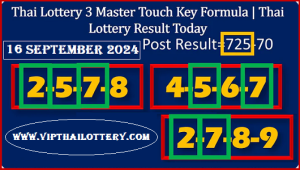 Thailand Lottery Today Master Touch Key Formula 16-09-2024