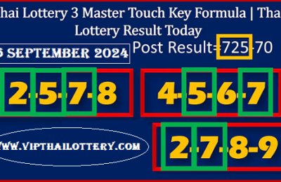 Thailand Lottery Today Master Touch Key Formula 16-09-2024